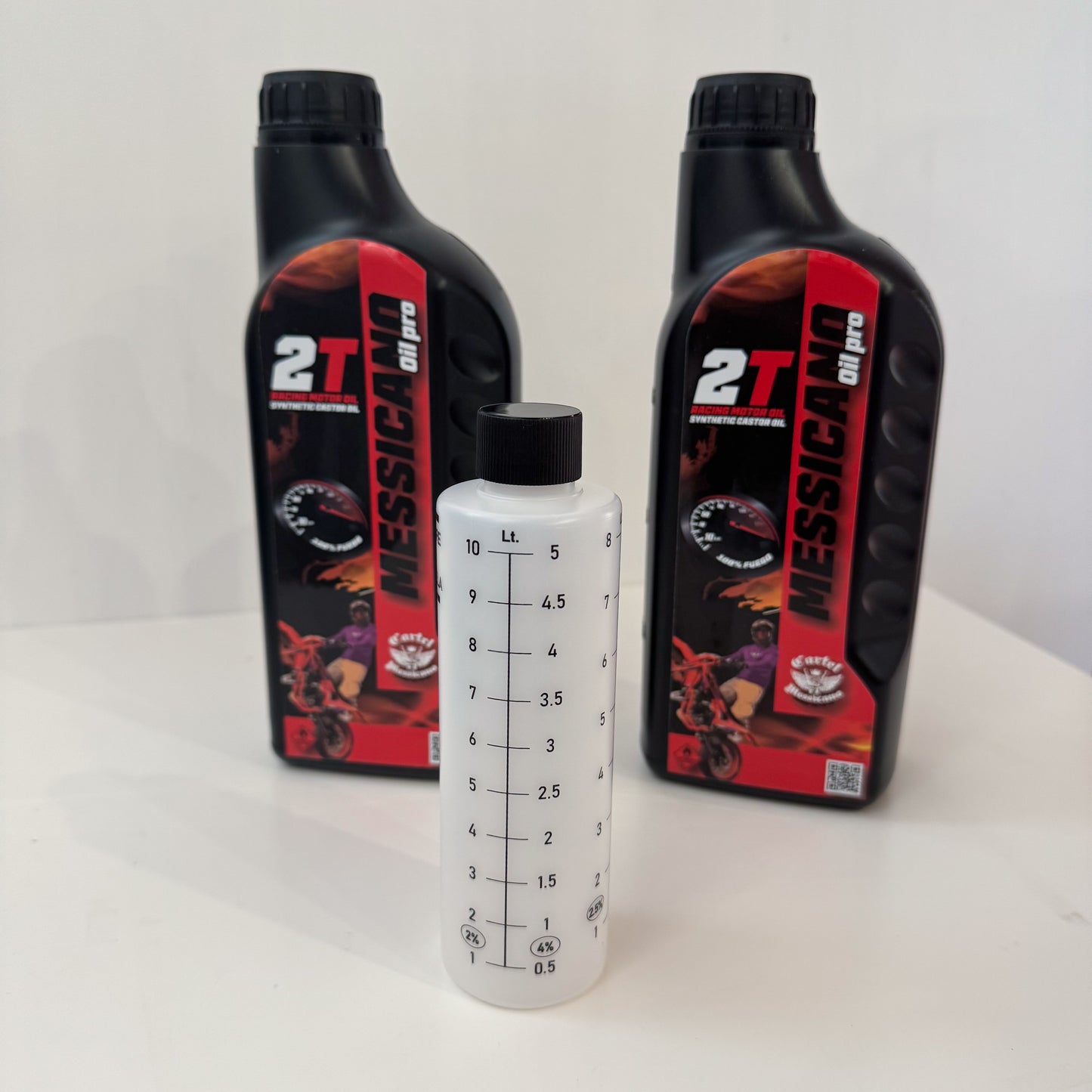 2L Olio Miscela 2T 100% Sintetico Alte Prestazioni + Misurino Gratis