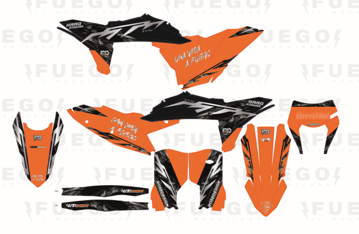 Grafiche KTM 2025 Hard Enduro Full Holo Glitter