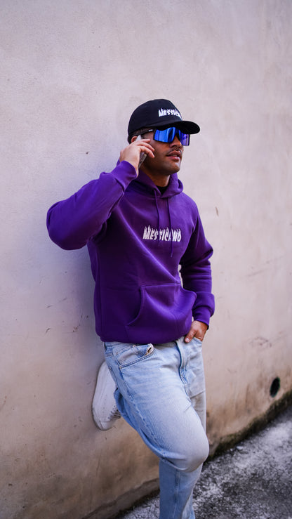 Felpa Box Logo Messicano Viola