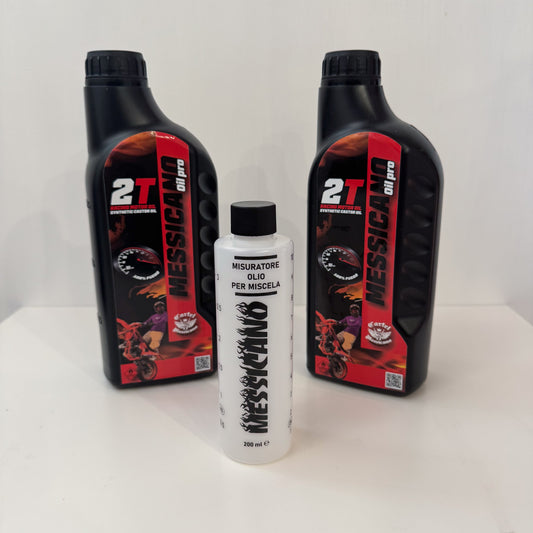 2L Olio Miscela 2T 100% Sintetico Alte Prestazioni + Misurino Gratis